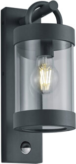 LED Tuinverlichting met Bewegingssensor - Wandlamp Buitenlamp - Trion Semby - E27 Fitting - Spatwaterdicht IP44 - Mat Grijs