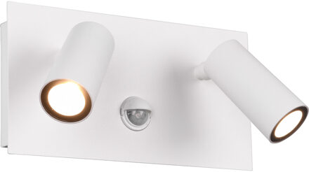 LED Tuinverlichting met Bewegingssensor - Wandlamp Buitenlamp - Trion Sonei - 6W - Warm Wit 3000K - 2-lichts - Rechthoek