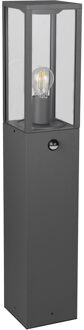 LED Tuinverlichting - Staand Buitenlamp - Trion Onno - E27 Fitting - Bewegingssensor - Spatwaterdicht IP44 - Antraciet - Aluminium