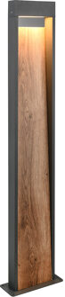 LED Tuinverlichting - Staand Buitenlamp - Trion Selman XL - 11W - Warm Wit 3000K - Spatwaterdicht IP44 - Bruin - Aluminium