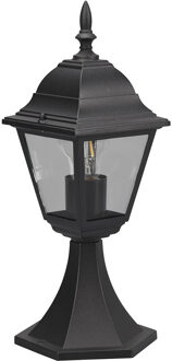 LED Tuinverlichting - Staand - Buitenlamp - Trion Zena Laag - E27 Fitting - Spatwaterdicht IP44 - Mat Zwart - Aluminium