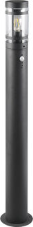 LED Tuinverlichting - Staande Buitenlamp - Trion Paulo XL - E27 Fitting - Bewegingssensor - Rond - Antraciet - Metaal