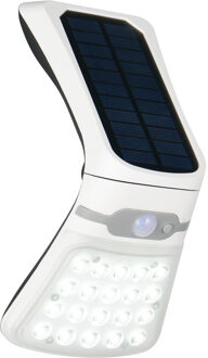LED Tuinverlichting - Trion Aerix - Wandlamp Buitenlamp - 1 Lichtpunt van 3.5 Watt - Natuurlijk Wit 4000K - Schemeringsensor - Bewegingssensor - Op Batterijen - IP44 - Wit - Kunststof