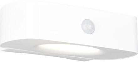 LED Tuinverlichting - Trion Lior - Wandlamp Buitenlamp - 1 Lichtpunt van 6 Watt - Natuurlijk Wit 4000K - Schemeringsensor - Bewegingssensor - Wit - Kunststof