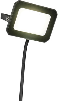 LED Tuinverlichting - Trion Noven - Wandlamp Buitenlamp - 1 Lichtpunt van 20 Watt - Natuurlijk Wit 4000K - Kantelbaar - IP65 - Mat Zwart - Aluminium