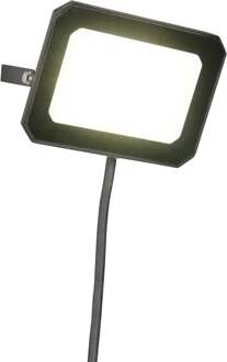 LED Tuinverlichting - Trion Noven - Wandlamp Buitenlamp - 1 Lichtpunt van 30 Watt - Natuurlijk Wit 4000K - Kantelbaar - IP65 - Mat Zwart - Aluminium