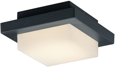 LED Tuinverlichting - Tuinlamp Plafond - Trion Hando - 3W - Mat Antraciet - Aluminium Grijs