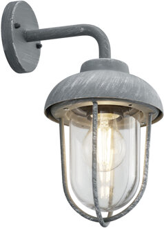 LED Tuinverlichting - Tuinlamp - Trion Dereuri - Wand - E27 Fitting - Beton Look - Aluminium Grijs