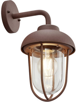 LED Tuinverlichting - Tuinlamp - Trion Dereuri - Wand - E27 Fitting - Roestkleur - Aluminium Bruin