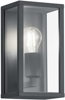 LED Tuinverlichting - Tuinlamp - Trion Garinola - Wand - E27 Fitting - Mat Antraciet - Aluminium Grijs