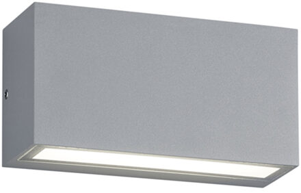 LED Tuinverlichting - Tuinlamp - Trion Tront - Wand - 10W - Mat Titaan - Aluminium - OSRAM LEDs Zilverkleurig