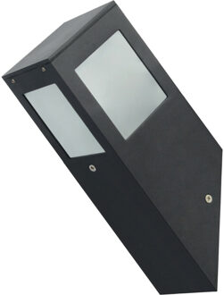 LED Tuinverlichting - Wandlamp Buiten - Kavy 1 - E27 Fitting - Vierkant - Aluminium - Philips - CorePro LEDbulb 827 A60 Zwart