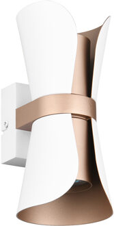 LED Tuinverlichting - Wandlamp Buitenlamp - Trion Ato - Lichtpunt Boven en Onder - GU10 Fitting - IP20 - Mat Wit - Metaal