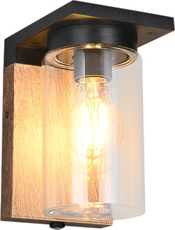 LED Tuinverlichting - Wandlamp Buitenlamp - Trion Dila - E27 Fitting - Schemeringsensor - IP44 - Bruin - Aluminium