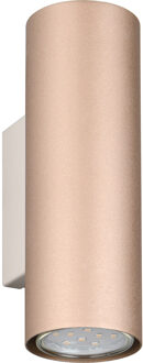 LED Tuinverlichting - Wandlamp Buitenlamp - Trion Harley - Lichtpunt Boven en Onder - GU10 Fitting - IP20 - Koffie - Metaal