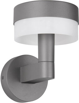 LED Tuinverlichting - Wandlamp Buitenlamp - Trion Kenzo - 8W - 800 lumen - 3000K - Warm Wit - Antraciet - Aluminium