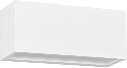 LED Tuinverlichting - Wandlamp Buitenlamp - Trion Marlene - Lichtpunt Boven en Onder - E14 Fitting - IP44 - Mat Wit - Aluminium