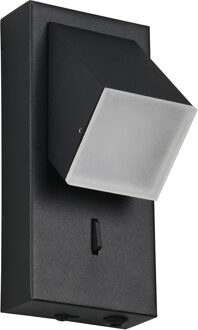 LED Tuinverlichting - Wandlamp Buitenlamp - Trion Ramnat - Warm Wit - 3000K - 3.8 Watt - 400 lumen - Mat Zwart - Metaal