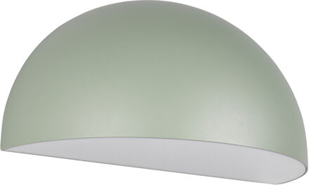 LED Tuinverlichting - Wandlamp Buitenlamp - Trion Stein - E27 Fitting - Halfrond - IP44 - Groen - Aluminium