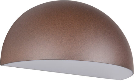 LED Tuinverlichting - Wandlamp Buitenlamp - Trion Stein - E27 Fitting - Halfrond - IP44 - Roestkleur - Aluminium