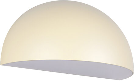 LED Tuinverlichting - Wandlamp Buitenlamp - Trion Stein - E27 Fitting - Halfrond - IP44 - Zand - Aluminium