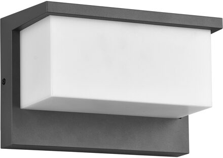 LED Tuinverlichting - Wandlamp Buitenlamp - Trion Stos - 13W - Warm Wit 3000K - Waterdicht IP54 - Antraciet - Aluminium