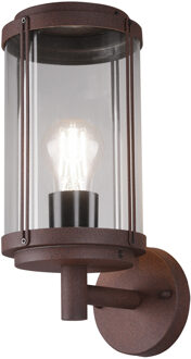 LED Tuinverlichting - Wandlamp - Buitenlamp - Trion Taniron - E27 Fitting - Spatwaterdicht IP44 - Roestkleur - Aluminium Bruin