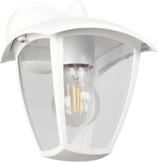 LED Tuinverlichting - Wandlamp Buitenlamp - Trion Tena - E27 Fitting - IP44 - Mat Wit - Aluminium