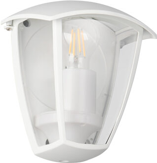 LED Tuinverlichting - Wandlamp Buitenlamp - Trion Tena Wall - E27 Fitting - IP44 - Mat Wit - Aluminium