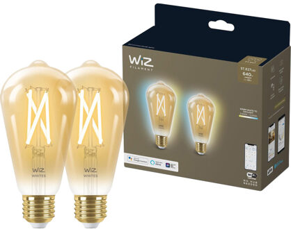 LED Tunable White filament edison lamp goud dimbaar (2-pack) E27 …