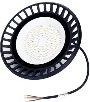 LED UFO High Bay 100W - Aigi Eiya - Magazijnverlichting - Waterdicht IP65 - Natuurlijk Wit 4000K - Aluminium Zwart