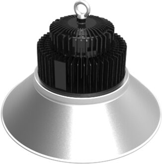 LED UFO High Bay 100W - Aigi Mania - Magazijnverlichting - Waterdicht IP65 - Helder/Koud Wit 6000K - Mat Zwart