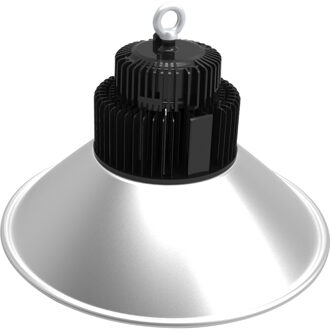 LED UFO High Bay 100W - Aigi Mania - Magazijnverlichting - Waterdicht IP65 - Natuurlijk Wit 4000K - Mat Zwart