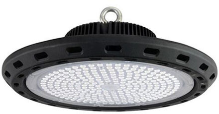 LED UFO High Bay 100W - Magazijnverlichting - Waterdicht IP65 - Helder/Koud Wit 6400K - Aluminium Zwart