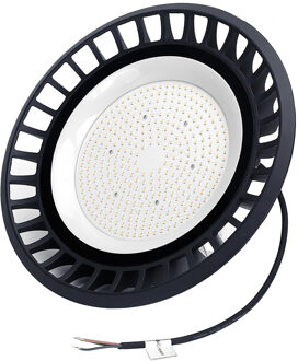 LED UFO High Bay 200W - Aigi Eiya - Magazijnverlichting - Waterdicht IP65 - Natuurlijk Wit 4000K - Aluminium Zwart