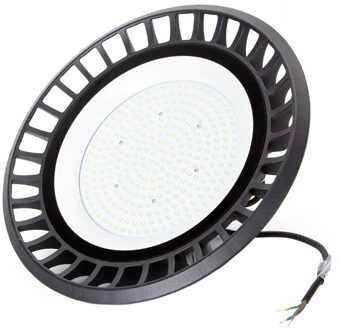 LED UFO High Bay 200W - Aigi Retri - Magazijnverlichting - Waterdicht IP65 - Helder/Koud Wit 6500K - Aluminium Zwart