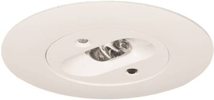 LED veiligheidslamp S-Lux standaard plafondinbouw wit RAL 9003