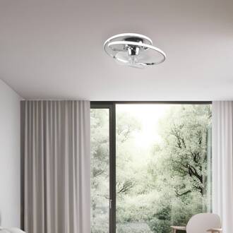 LED-ventilator Umea, chroom, DC, stil, Ø 50 cm, CCT, afstandsbediening