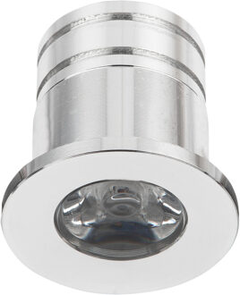 LED Veranda Spot Verlichting - Velvalux - 3W - Natuurlijk Wit 4000K - Inbouw - Dimbaar - Rond - Mat Zilver - Aluminium - Zilverkleurig