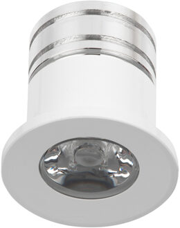 LED Veranda Spot Verlichting - Velvalux - 3W - Warm Wit 3000K - Inbouw - Dimbaar - Rond - Mat Wit - Aluminium - Ø31mm