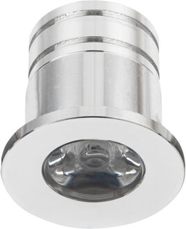 LED Veranda Spot Verlichting - Velvalux - 3W - Warm Wit 3000K - Inbouw - Dimbaar - Rond - Mat Zilver - Aluminium - Ø31mm Zilverkleurig