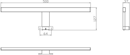 Led-verlichting 50cm Zwart