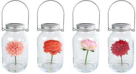 LED-verlichting Flowers glas 10x10x18cm verschillende
