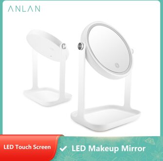 Led Verlichting Touch Screen Make-Up Spiegel Desktop Make Spiegels Heldere Verstelbare Usb Of Batterijen Gebruik Voor Vrouwen Mannen Make-Up Tool
