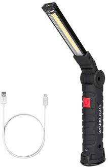 Led Verlichting Usb Oplaadbare Zaklamp Magnetische Zaklamp Flexibele Inspectie Hand Lamp Werklamp Outdoor Spotlight