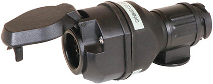 led-verlichtingsadapter 12V 13-7 polig ABS zwart