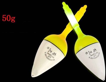 Led Vissen Night Drijft Elektrische Gloeiende Drijft Visgerei Oceaan Boot Vissen Bobber Met Batterij Vis Boeien Vissen Gereedschap 50g