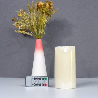 Led Vlamloze Kaars Lichten Afstandsbediening Flickering Thee Kaarsen Batterij Aangedreven Voor Thuis Birthday Party Bruiloft Decoratie high 15cm