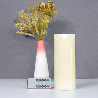 Led Vlamloze Kaars Lichten Afstandsbediening Flickering Thee Kaarsen Batterij Aangedreven Voor Thuis Birthday Party Bruiloft Decoratie high 20cm