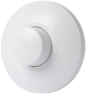 LED Vloerdimmer - ECO-DIM.09 - Fase Afsnijding RC - Enkel Knop - 0-50W - Rond - Mat Wit